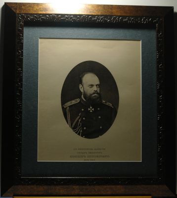 Российский Император Александр III (Миротворец).Старинная литография 1880-е годы,Россия