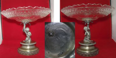 Купить серебро 84 пробы на Павелецкой. Антикварная ваза для фруктов. Франция, серебро 800 пробы, 1879 год