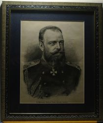 Российский Император Александр III (Миротворец).Старинная литография 1890 года,Россия