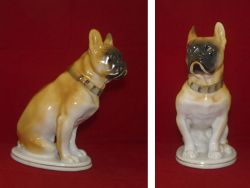 Статуэтка фарфор собака Боксер. Ленинградский фарфоровый завод