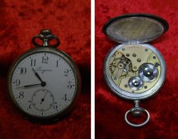 Антикварные  серебряные часы "Longines".Швейцария,конец 19 века