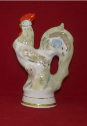 Фарфор штоф петух. Городницкий фарфоровый завод